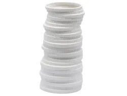 Edg Vase Scheiben Matt Weiss H: 31 cm  | Schubiger Möbel