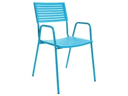 Schaffner Gartenstuhl Lamello m. Lehne Blau | Schubiger Möbel