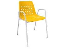 Schaffner Schalen-Stuhl Bermuda mit Armlehne Gelb | Schubiger Möbel