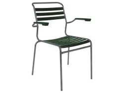 Schaffner Lättli-Stuhl Säntis mit Armlehnen Grün | Schubiger Möbel