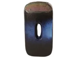Dijk Vase Keramik Blau-Schwarz H: 25 cm  | Schubiger Möbel