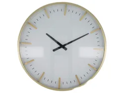 Decofinder Uhr Metall, Weiss Gold D: 50 cm  | Schubiger Möbel