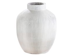 Gilde Vase Keramik Matt Antikweiss H: 35 cm  | Schubiger Möbel