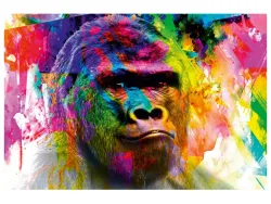 image LAND Digitaldruck auf Glas Pop Art Gorilla  | Schubiger Möbel