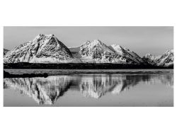 image LAND Digitaldruck auf Acrylglas Spiegelnde Winterberge  | Schubiger Möbel