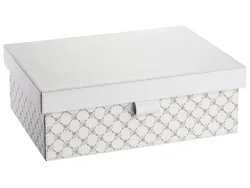Joop Box Grösse l, Weiss/grau H: 12 cm  | Schubiger Möbel
