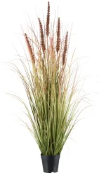 Gasper Kunstpflanzen Grasbusch mit Hirse, Mokka H: 123 cm  | Schubiger Möbel