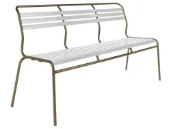 Schaffner Lättli-3er-Bank Säntis Weiss | Schubiger Möbel