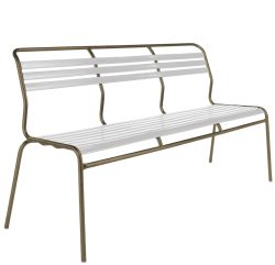 Schaffner Lättli-3er-Bank Säntis Weiss | Schubiger Möbel