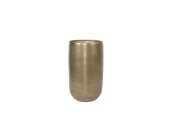 Decofinder Gefäss Rowen, Metall, Gold H: 55 cm  | Schubiger Möbel