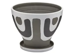 Edg Vase Phoenix Schwarz Weiss H: 22 cm  | Schubiger Möbel