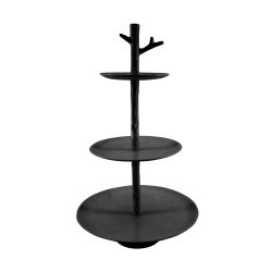 Decofinder Etagere 3-lagig, Aluminium, Schwarz  | Schubiger Möbel