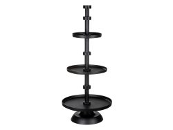 Gilde Etagere Aluminium Schwarz H: 104 cm  | Schubiger Möbel