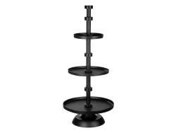 Gilde Etagere Aluminium Schwarz H: 104 cm  | Schubiger Möbel