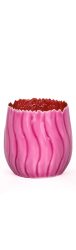 Decofinder Windlicht Welle Pink H: 10 cm Rosa | Schubiger Möbel