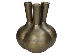 Kersten Vase Aluminium Gold H: 36 cm  | Schubiger Möbel