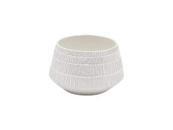 Edg Schale Kratzer-Optik Weiss H: 15 cm Weiss | Schubiger Möbel