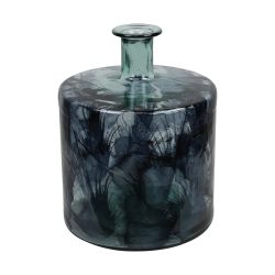 Decofinder Vase Recyclingglas, Blau  | Schubiger Möbel