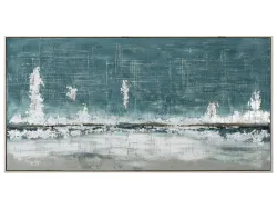 image LAND Bild Silberner Horizont Blau | Schubiger Möbel