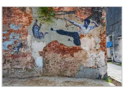 image LAND Bild mit Rahmen Street Art mit Kämpfer  | Schubiger Möbel