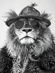 image LAND Glasbild Dashing Lion  | Schubiger Möbel