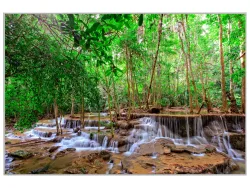 image LAND Bild mit Rahmen Kleiner Wasserfall im Wald 1  | Schubiger Möbel