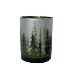 Decofinder Windlicht Waldlandschaft, Grün  | Schubiger Möbel