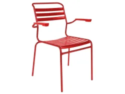 Schaffner Lättli-Stuhl Säntis mit Armlehnen Rot | Schubiger Möbel