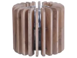 Decofinder Windlicht Holz B: 20 cm  | Schubiger Möbel