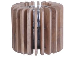 Decofinder Windlicht Holz B: 20 cm  | Schubiger Möbel