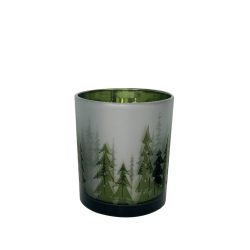 Decofinder Windlicht Waldlandschaft, Grün  | Schubiger Möbel