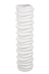 Gilde Vase Rillo Keramik Weiss H: 78 cm  | Schubiger Möbel