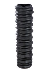 Gilde Vase Rillo Keramik Schwarz H: 46 cm  | Schubiger Möbel