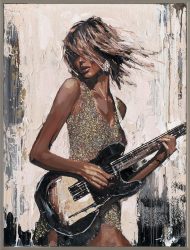 image LAND Gemälde Black Guitar Girl  | Schubiger Möbel