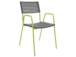 Schaffner Gartenstuhl Lamello m. Lehne Grau | Schubiger Möbel