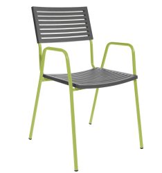 Schaffner Gartenstuhl Lamello m. Lehne Grau | Schubiger Möbel