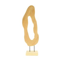 Decofinder Figur Organische Form Auf Ständer, Teakholz H: 58 cm  | Schubiger Möbel