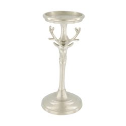 Decofinder Kerzenständer Alce, Metall, Silber  | Schubiger Möbel