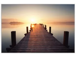 image LAND Bild mit Rahmen Steg Bei Sonnenaufgang  | Schubiger Möbel