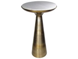 Kersten Beistelltisch Aluminium Marmor H: 63 cm  | Schubiger Möbel