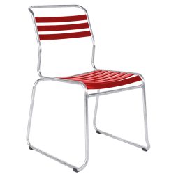 Schaffner Kufen-Lättli-Stuhl Säntis Feuerverzinkt Rot | Schubiger Möbel