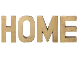 Gasper Schriftzug Home, Gold H: 30 cm  | Schubiger Möbel