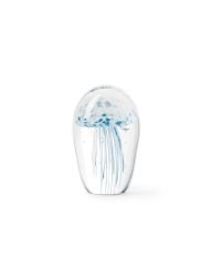 Abhika Briefbeschwerer Jellyfish in Glas Weiss H: 10 cm  | Schubiger Möbel