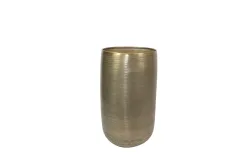 Decofinder Gefäss Rowen, Metall, Gold H: 63 cm  | Schubiger Möbel