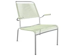 Schaffner Spaghetti-Lounger Säntis mit Lehne / Hochlehner Feuerverzinkt Grün | Schubiger Möbel