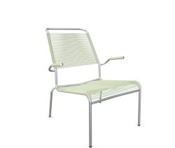 Schaffner Spaghetti-Lounger Säntis mit Lehne / Hochlehner Feuerverzinkt Grün | Schubiger Möbel