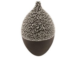 Decofinder Vase Keramik Schwarz Weiss H: 44 cm  | Schubiger Möbel