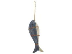 Decofinder Tierfigur Fischanhänger, Blau-Weiss  | Schubiger Möbel