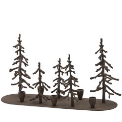 Edg Kerzenständer Waldlandschaft Metall Braun H: 28 cm  | Schubiger Möbel