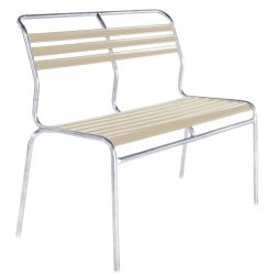 Schaffner Lättli-2er-Bank Säntis Feuerverzinkt Beige | Schubiger Möbel